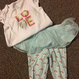 Two piece carters rainbow outfit